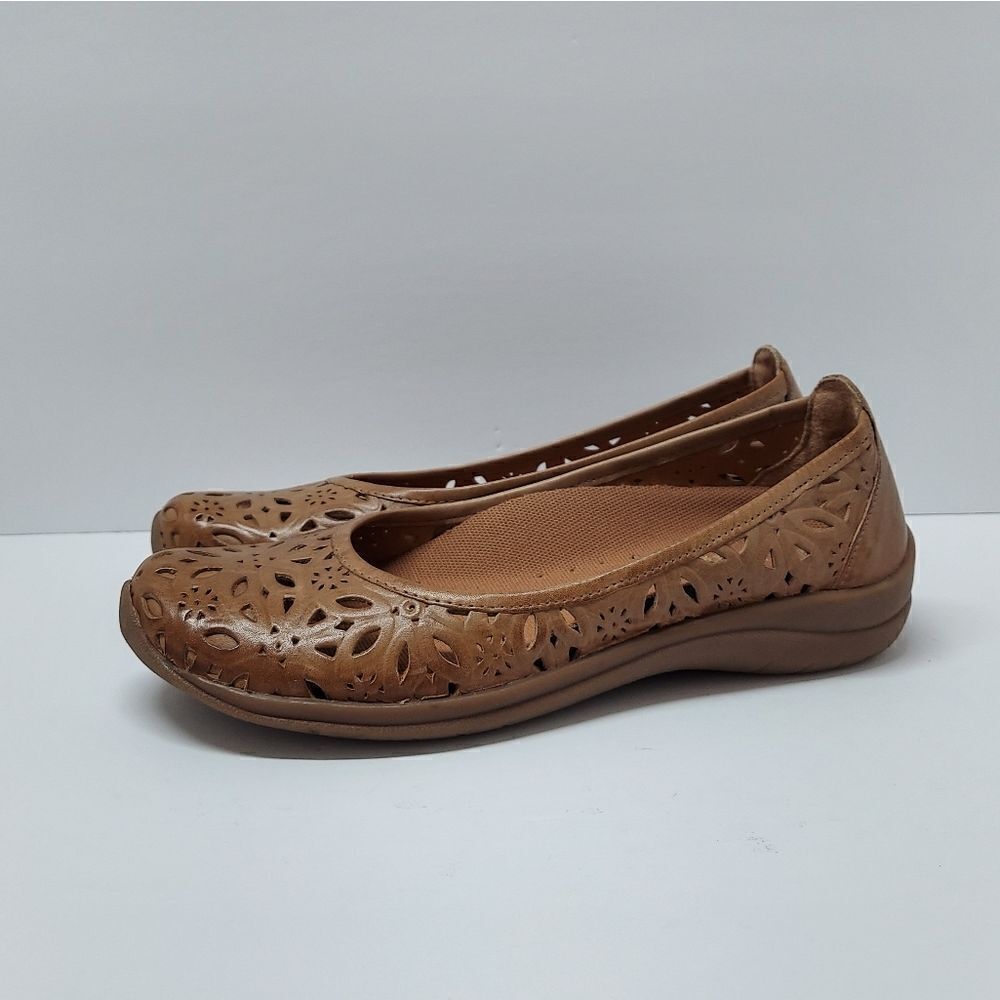 David Tate Sela Laser Cut Perforated Ballet Flats Size 9.5M